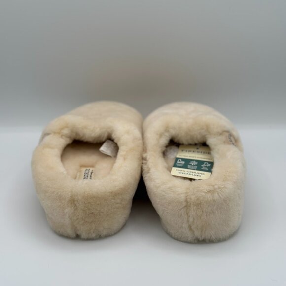 NWT Fireside by Dearfoams 100% Genuine Shearling Slippers Size 7 - Picture 3 of 6